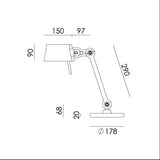 Bureaulamp Tonone BOLT Desk Small 1 Arm Foot