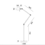 Vloerlamp Tonone BOLT Floor 2 arm sidefit