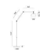 Vloerlamp Tonone BOLT Floor long 2 arm upperfit