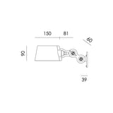 Wandlamp Tonone BOLT Wall sidefit mini Install/with cord