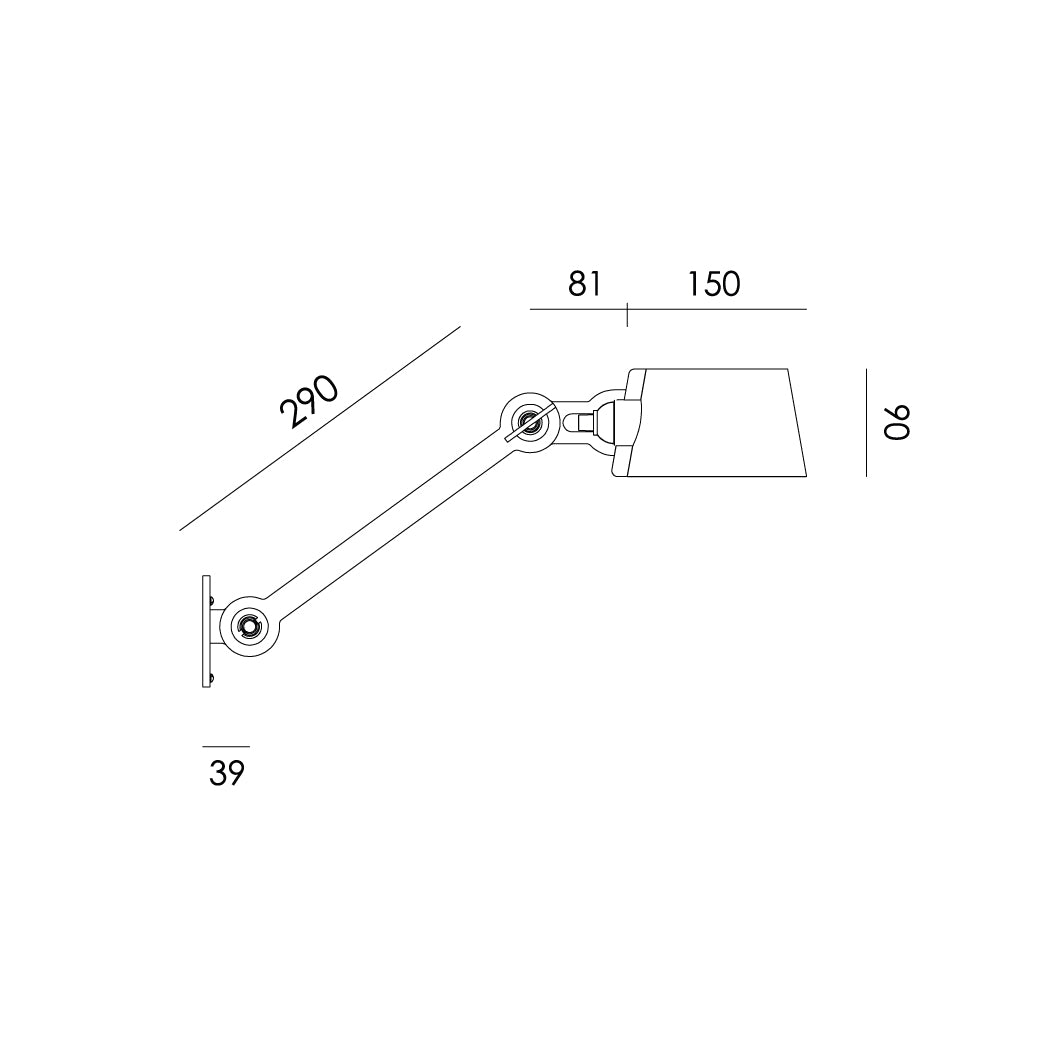 Wandlamp Tonone BOLT Wall sidefit Install/With Cord
