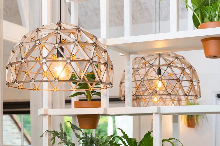 Hanglamp Binthout Koepel blank essen hout