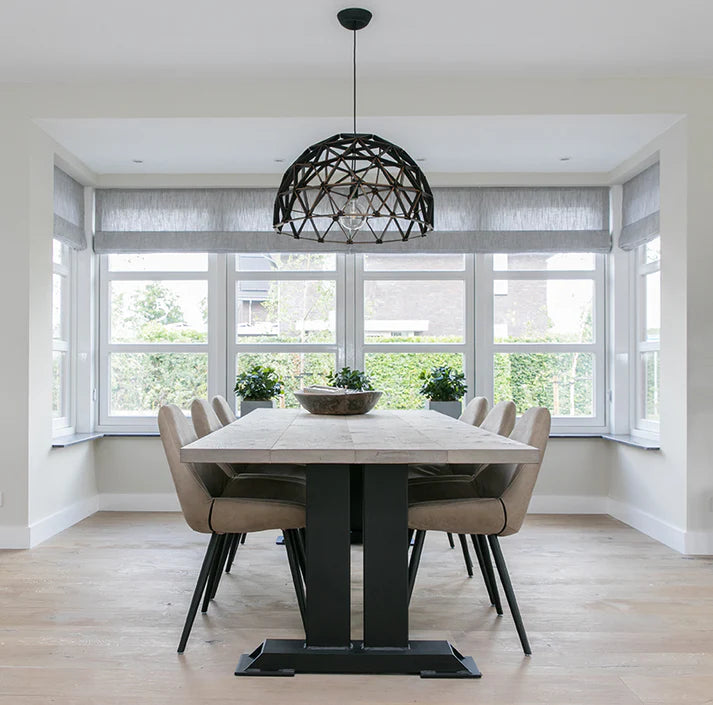 Hanglamp Binthout Koepel zwart essen hout