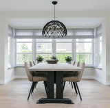 Hanglamp Binthout Koepel zwart essen hout