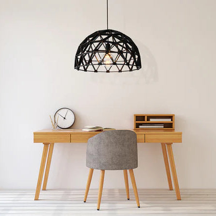Hanglamp Binthout Koepel zwart essen hout
