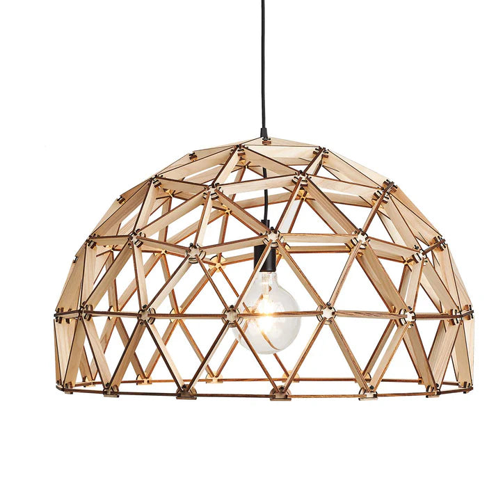 Hanglamp Binthout Koepel blank essen hout