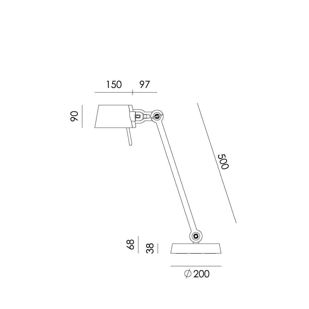 Bureaulamp Tonone BOLT 1 arm met voet