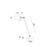 Bureaulamp Tonone BOLT 1 arm met voet