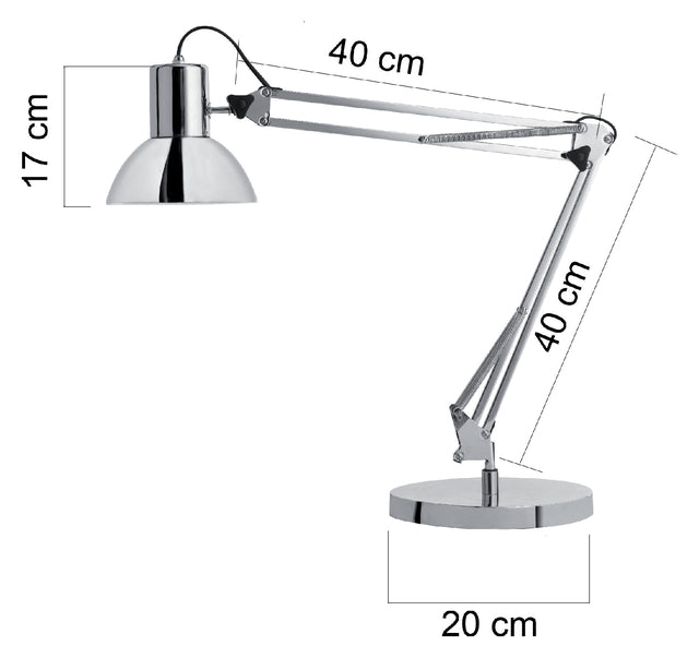 Bureaulamp Unilux Success 66 LED verchroomd